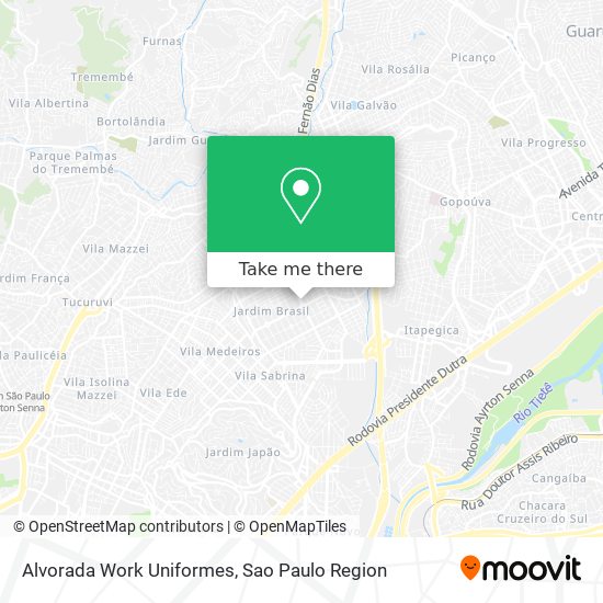 Alvorada Work Uniformes map