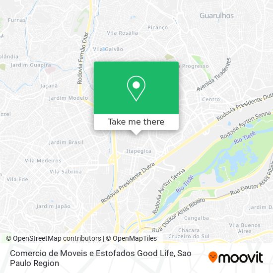 Mapa Comercio de Moveis e Estofados Good Life