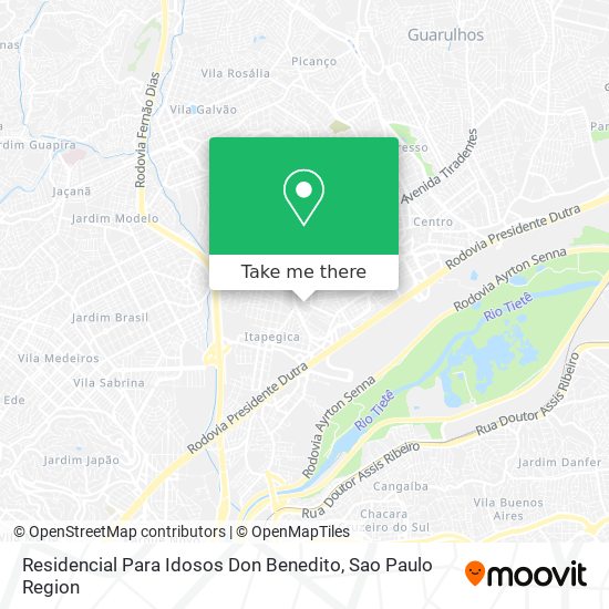 Residencial Para Idosos Don Benedito map