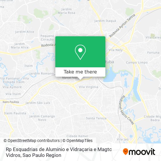 Rp Esquadrias de Aluminio e Vidraçaria e Magtc Vidros map