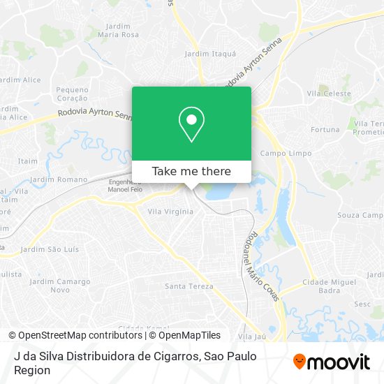 J da Silva Distribuidora de Cigarros map