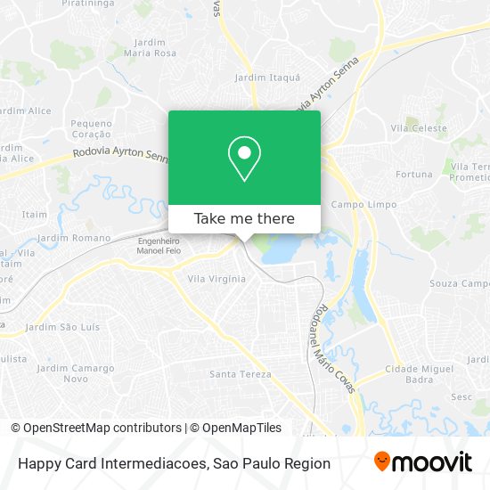Happy Card Intermediacoes map