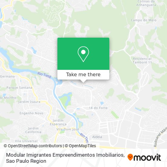 Modular Imigrantes Empreendimentos Imobiliarios map