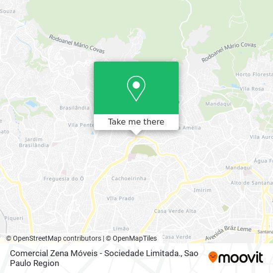 Comercial Zena Móveis - Sociedade Limitada. map