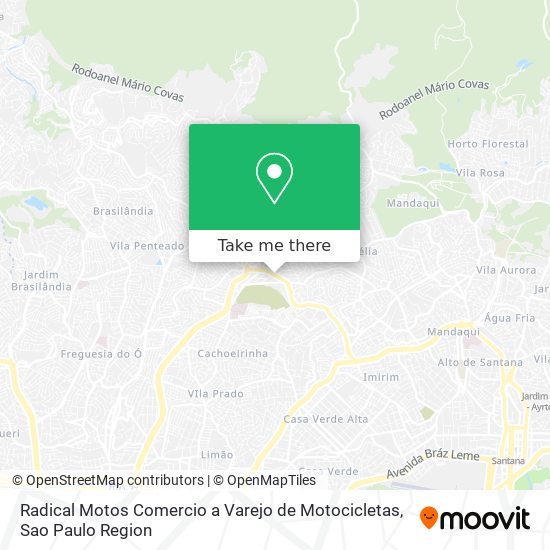 Mapa Radical Motos Comercio a Varejo de Motocicletas