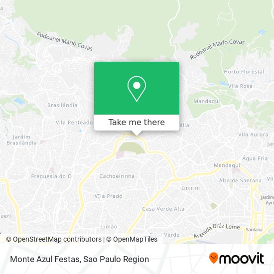 Monte Azul Festas map