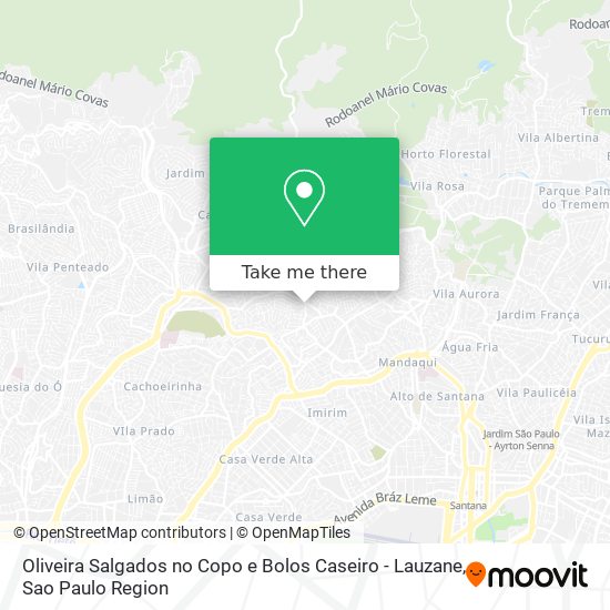 Mapa Oliveira Salgados no Copo e Bolos Caseiro - Lauzane