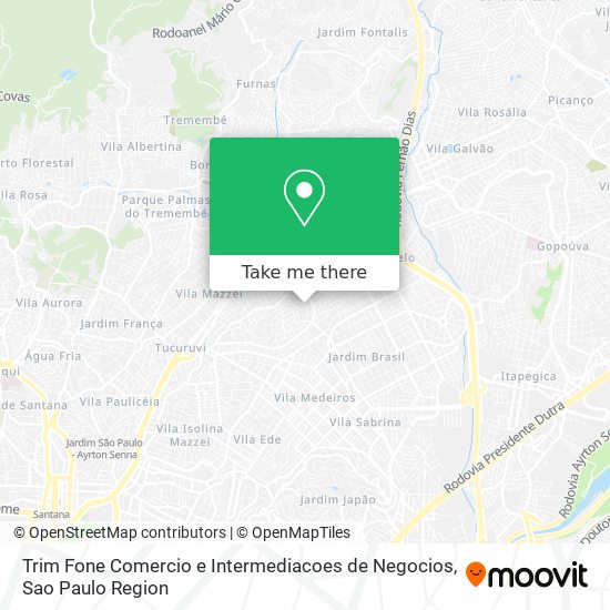 Trim Fone Comercio e Intermediacoes de Negocios map