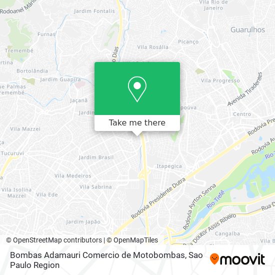 Mapa Bombas Adamauri Comercio de Motobombas