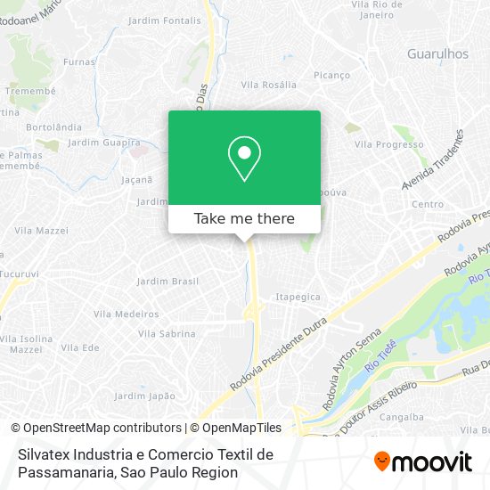 Silvatex Industria e Comercio Textil de Passamanaria map