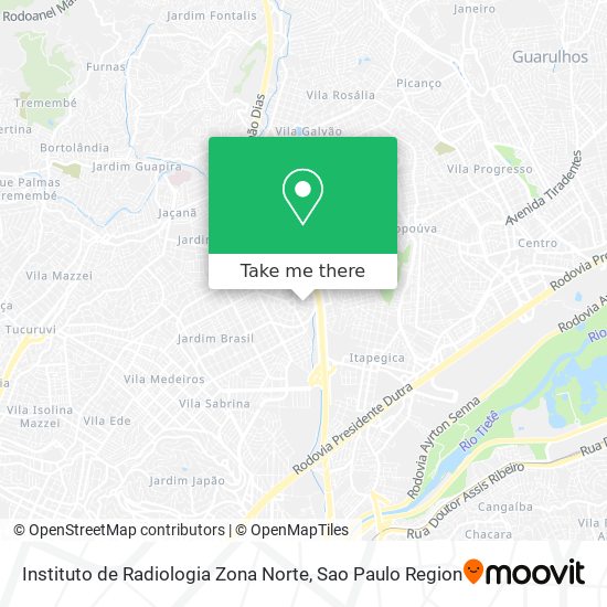 Instituto de Radiologia Zona Norte map