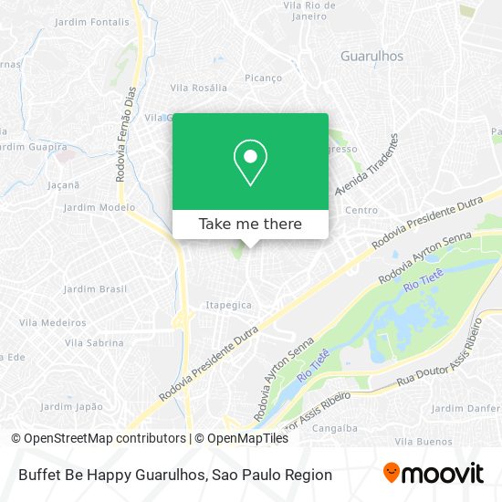 Buffet Be Happy Guarulhos map