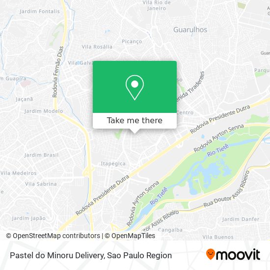 Pastel do Minoru Delivery map