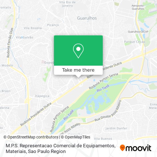M.P.S. Representacao Comercial de Equipamentos, Materiais map