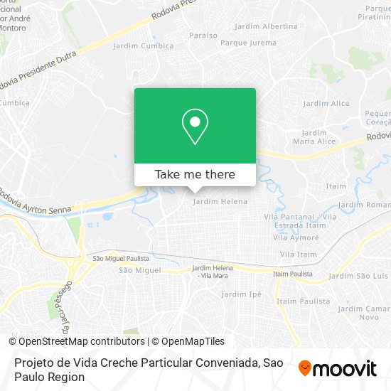 Projeto de Vida Creche Particular Conveniada map