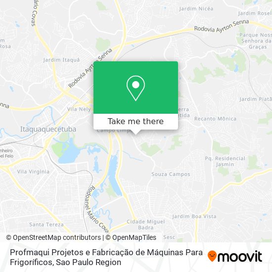 Profmaqui Projetos e Fabricação de Máquinas Para Frigoríficos map
