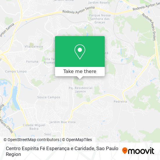 Mapa Centro Espírita Fé Esperança e Caridade