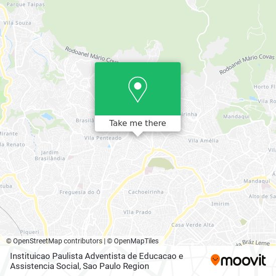 Mapa Instituicao Paulista Adventista de Educacao e Assistencia Social