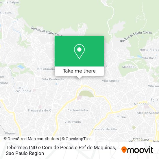 Mapa Tebermec IND e Com de Pecas e Ref de Maquinas