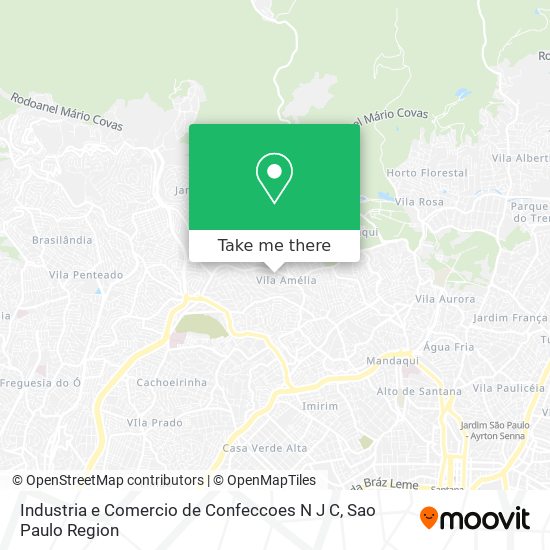 Mapa Industria e Comercio de Confeccoes N J C