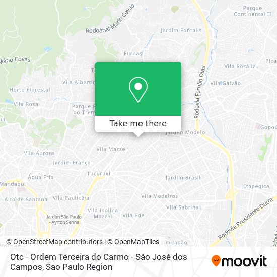 Mapa Otc - Ordem Terceira do Carmo - São José dos Campos