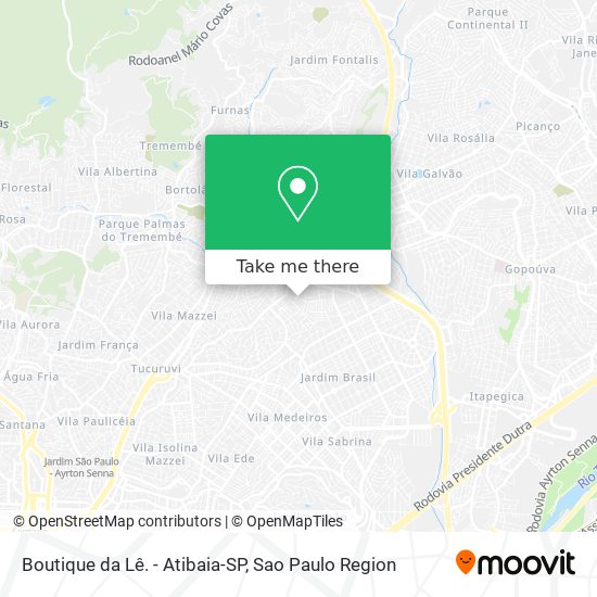 Mapa Boutique da Lê. - Atibaia-SP