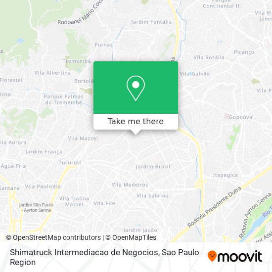 Mapa Shimatruck Intermediacao de Negocios