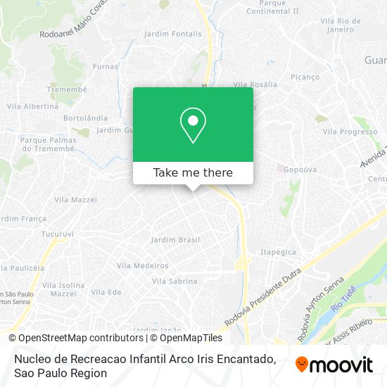 Mapa Nucleo de Recreacao Infantil Arco Iris Encantado