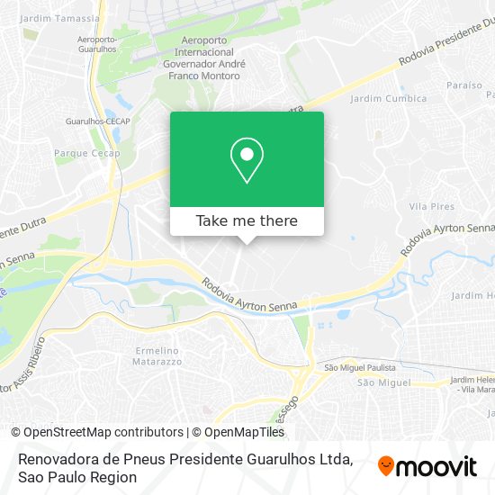 Renovadora de Pneus Presidente Guarulhos Ltda map