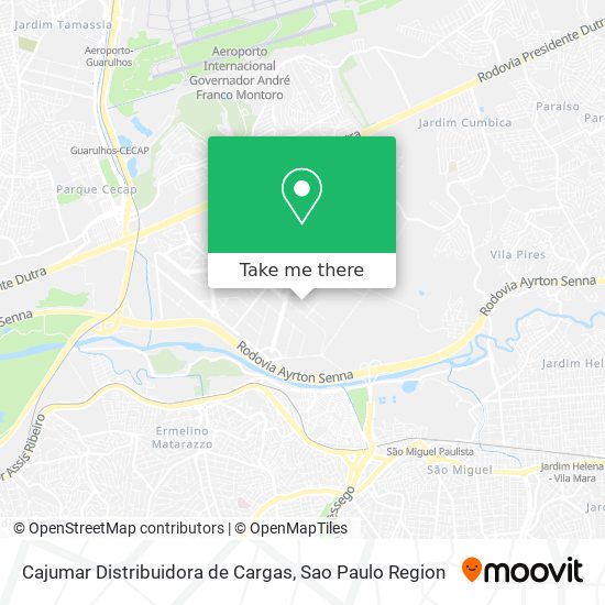 Cajumar Distribuidora de Cargas map