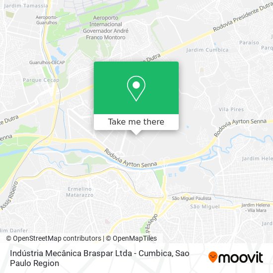 Mapa Indústria Mecânica Braspar Ltda - Cumbica