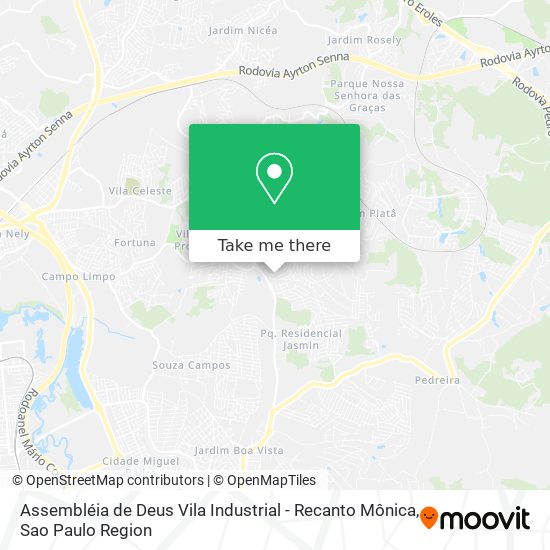 Assembléia de Deus Vila Industrial - Recanto Mônica map