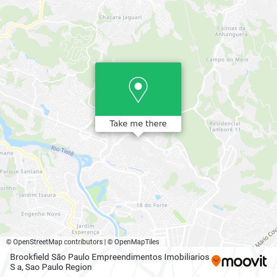 Brookfield São Paulo Empreendimentos Imobiliarios S a map