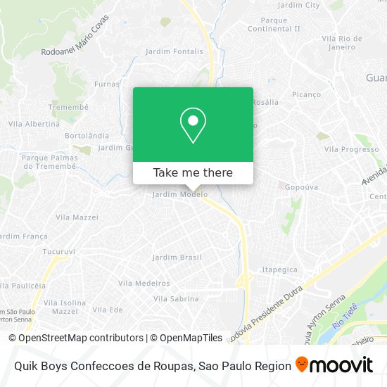 Quik Boys Confeccoes de Roupas map