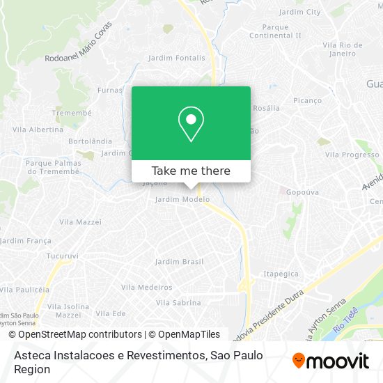 Asteca Instalacoes e Revestimentos map