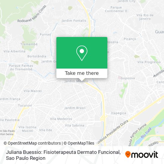 Mapa Juliana Buessio: Fisioterapeuta Dermato Funcional