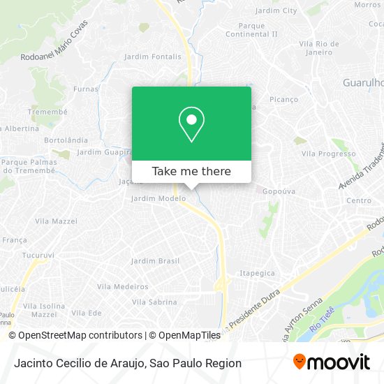 Jacinto Cecilio de Araujo map