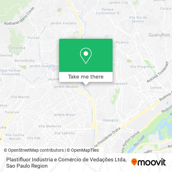 Plastifluor Indústria e Comércio de Vedações Ltda map