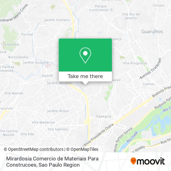 Mirardosia Comercio de Materiais Para Construcoes map