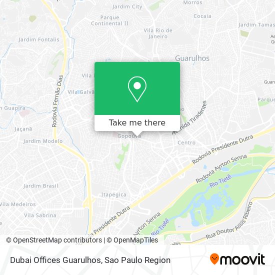 Dubai Offices Guarulhos map