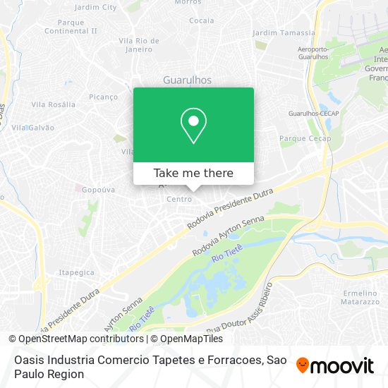 Oasis Industria Comercio Tapetes e Forracoes map