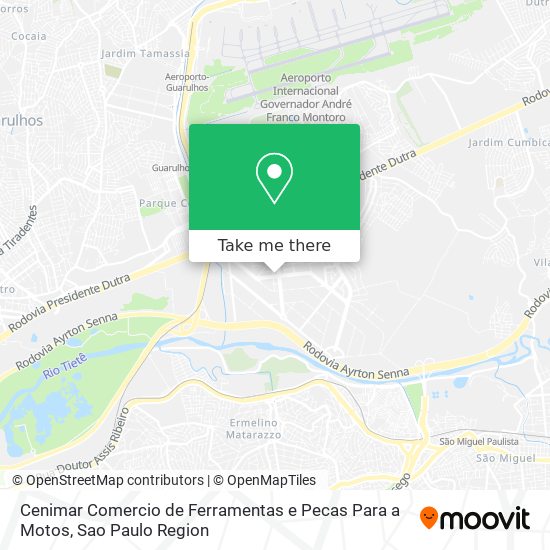 Cenimar Comercio de Ferramentas e Pecas Para a Motos map