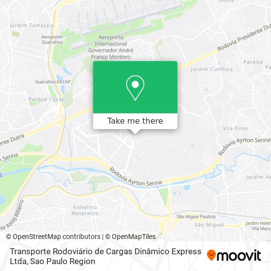 Transporte Rodoviário de Cargas Dinâmico Express Ltda map