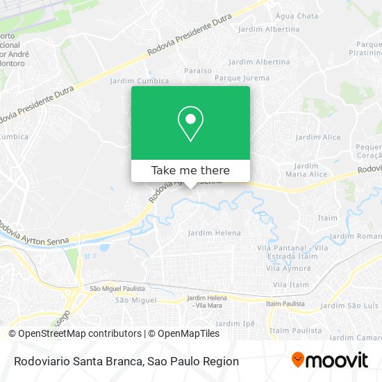 Rodoviario Santa Branca map