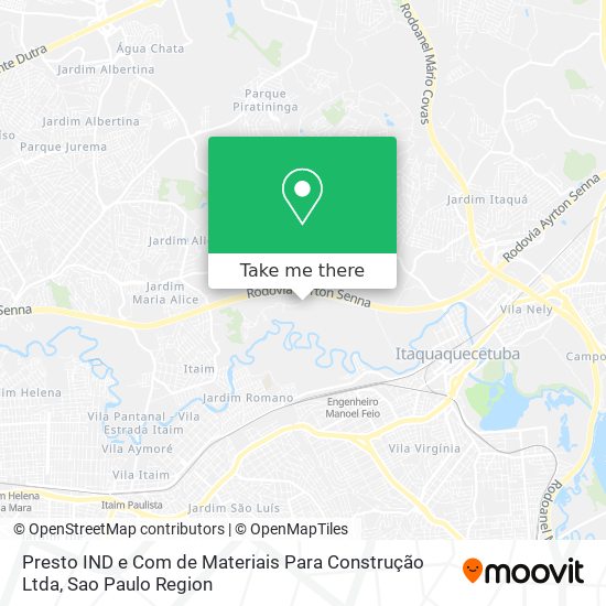 Presto IND e Com de Materiais Para Construção Ltda map