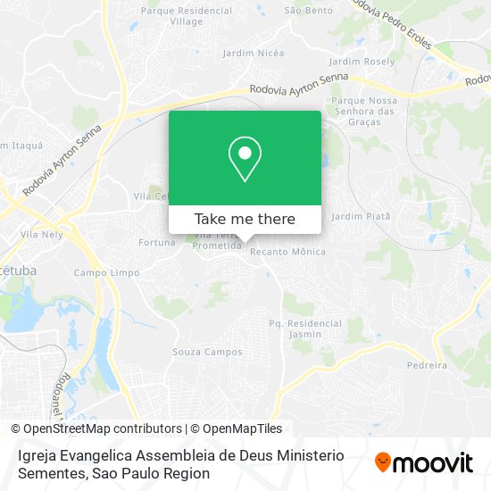 Mapa Igreja Evangelica Assembleia de Deus Ministerio Sementes