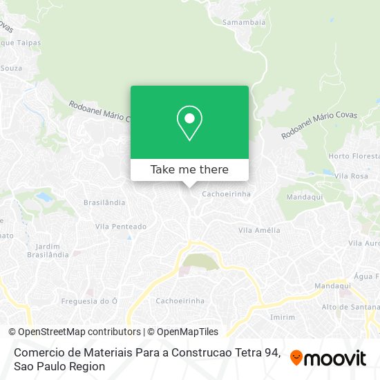 Comercio de Materiais Para a Construcao Tetra 94 map