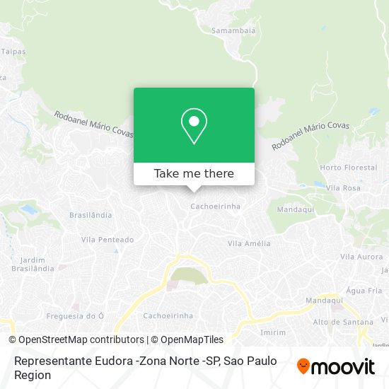 Representante Eudora -Zona Norte -SP map