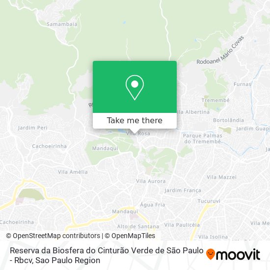 Mapa Reserva da Biosfera do Cinturão Verde de São Paulo - Rbcv