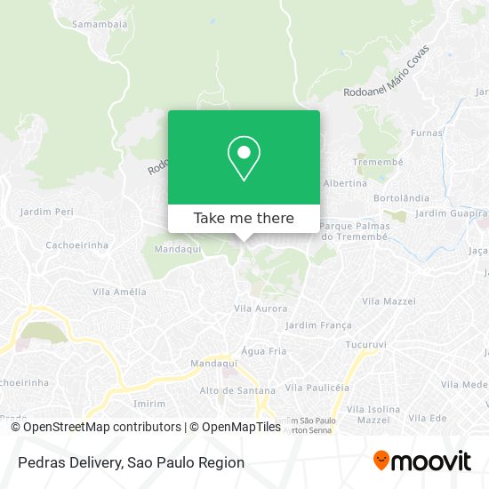 Pedras Delivery map